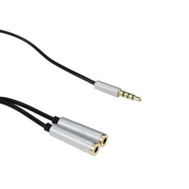 Imagem de Cabo Adaptador Divisor Fone E Microfone Y P2/P3  - Tblackrox