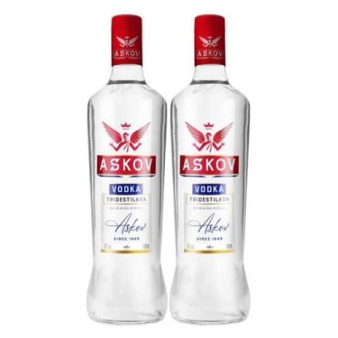Imagem de Vodka Tridestilada Askov Garrafa 900ml - 2 unidades