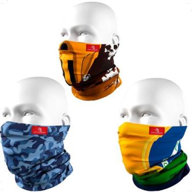 Imagem de Kit 3 Mascaras Bandanas Matadeira Buff Tubneck Ciclismo Motociclista, 