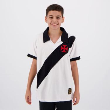 Imagem de Polo Vasco Paris Infantil Branca - Braziline, 10 ANOS