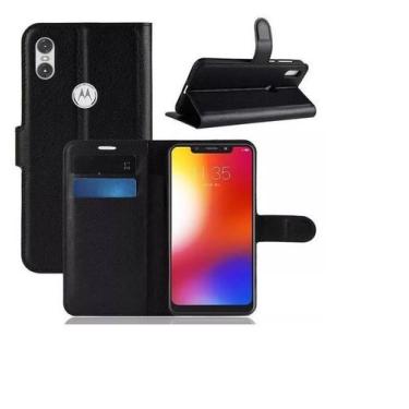 Imagem de Capa Carteira Flip Antishock Porta Cartão Compatível Motorola Moto One