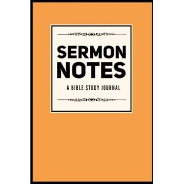 Imagem de Sermon Notes: A Bible Study Journal - Inspirational Worship Tool To Record Sermon Notes - Christian Gifts - Solid Orange