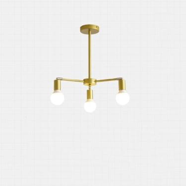 Imagem de KUGGKKTP Lustre Sputnik moderno, luminária de teto, montagem embutida lustres dourados de 3 luzes para sala de estar, quarto, sala de jantar, cozinha
