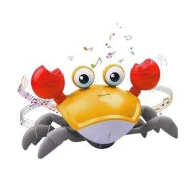 Imagem de Caranguejo Fujão Jô-jô Brinquedo Música Luz Sensor Sensorial - LARANJA