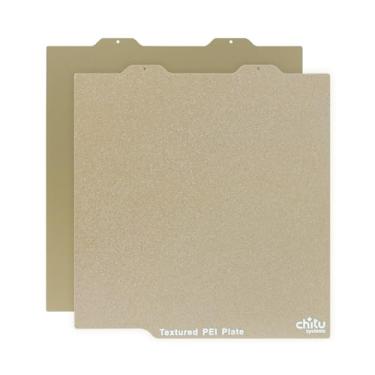 Imagem de Placa de construção PEI dupla face para mini impressora 3D Bambu Lab A1, placa de construção PEI com textura de 184 x 184 mm + folha PEI lisa, impressora 3D, mola flexível, plataforma removível de aço