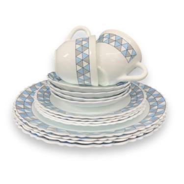 Imagem de Aparelho De Jantar 16peças Fluid Vidro Temperado Decorado