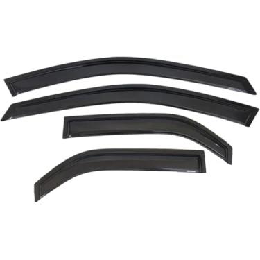 Imagem de Viseiras de janela com fita adesiva para Cadillac CTS 2003-2007, defletores de vento de janela automáticos laterais, ventshade, protetores de chuva para carros/caminhões