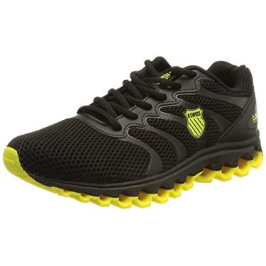 Imagem de K-Swiss Tênis masculino de treino Cross Trainer Tubes Comfort 200, Preto/amarelo óptico, 9.5