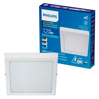 Imagem de Painel Plafon Led Philips de sobrepor quadrado 12W luz branca neutra (4000K) bivolt (100-240V)