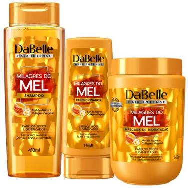 Imagem de Kit Dabelle Milagres Mel + Shampoo 410ml Máscara Tratamento Nutrição 8