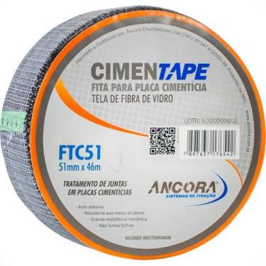 Imagem de Fita Drywall Ancora Telada Para Placa Cimenticia 51Mm X 46M Ftc51