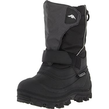 Imagem de Bota Tundra Quebec (Bebê/Criança pequena/Criança grande), Black/Silver, 3 Wide Little Kid
