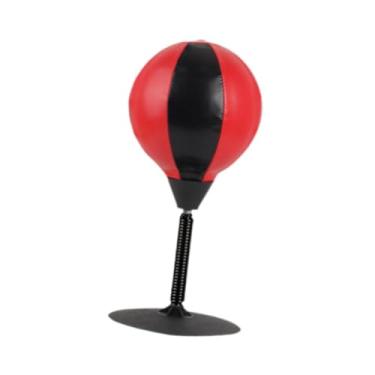 Imagem de UGPLM Bola de punção de boxe para saco de pancada com base na base de sucção Bola de velocidade pesada Ball PU Couro para treino Home Gym Exercício MMA