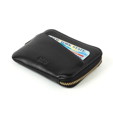 Imagem de Carteira de couro italiano premium feita à mão Alto, 120mm x 95mm x 20mm / 68g, Raven