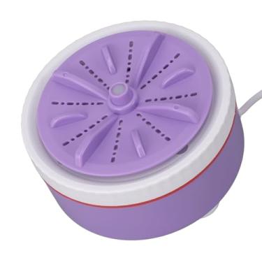 Imagem de Máquina de Lavar Turbo Portátil, Mini Máquina de Lavar Turbo Com Lavadora de Lavanderia Individual, Alimentada por USB para Meias, Roupas íntimas (Roxo)