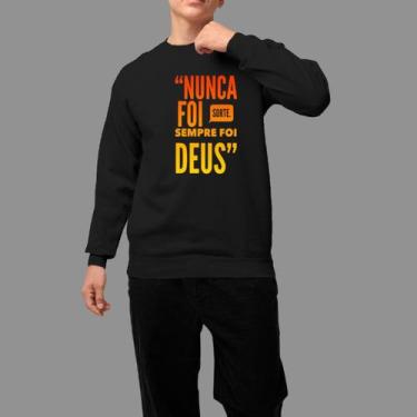 Imagem de Moletom Gola Careca Basico Masculino Moda Cristã Tecido Macio Nunca Fo