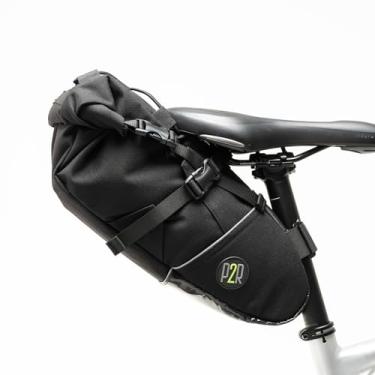 Imagem de PACK2RIDE Bolsa leve para selim de bicicleta Inova – resistente à água, tecido de cordura durável, essencial para andar de bicicleta – armazenamento sob o assento, bolsa de assento para estrada,