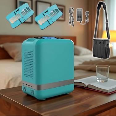 Imagem de Concentrador de OX Compacto para Viagens - Portátil, 96% de Concentração, 6500 mAh Bateria de Alta Capacidade, Fluxo Ajustável 1-7 L/min, Leve 1,5 kg e Funcionamento Contínuo com Bateria Interna