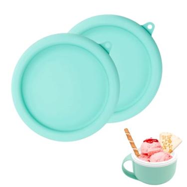 Imagem de Tampas de silicone para máquina de sorvete Dash My Mug, conjunto de 2, amarelo (verde claro)