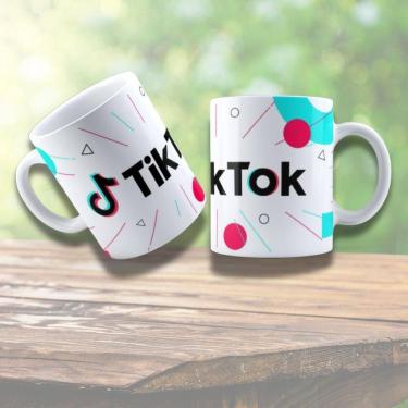 Imagem de Caneca De Porcelana 325ml Tik Tok Decorada Tik Tok 8