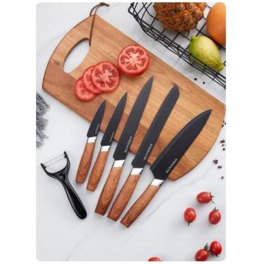 Imagem de Jogo de Facas em Aço Inoxidavel de 6Pcs de Luxo - GM Hair