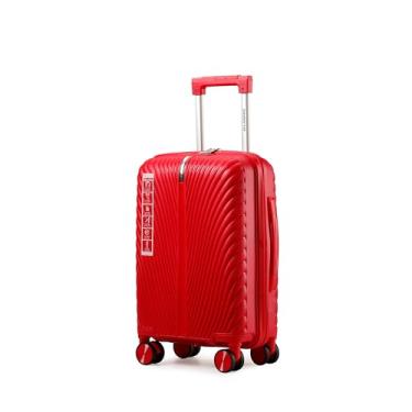 Imagem de ALLABARD Mala de Bordo 8kg Padrão ANAC em PP Rígido Anti Arranhão com Ziper Duplo Antifurto Cadeado com Senha e Rodinhas Duplas Removíveis 360 Dakar 18 (Vermelho)