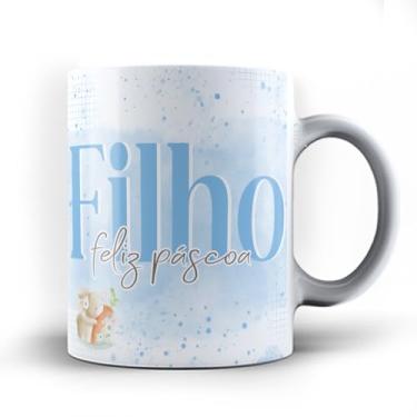Imagem de Caneca xicara porcelana Filho Feliz Páscoa 25