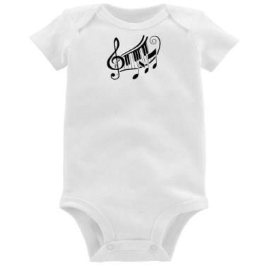 Imagem de Body Bebê Clave De Sol Teclas - Foca na Moda, Branco, GG