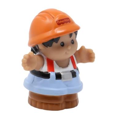 Imagem de Fisher-Price Replacement Part for Collectible Little People Construction Site Building Playset 72649 - Replacement Dump Truck Driver Roberto Figure - Wearing Hard Hat and Suspenders