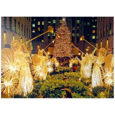 Imagem de Rockefeller Center at Christmas Time, New York City, New York, USA - Quebra-cabeças premium de 1000 peças para adultos