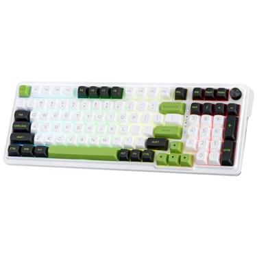 Imagem de Redragon Teclado para jogos K686 PRO 98 teclas sem fio RGB, teclado mecânico de 3 modos com controle de botão dedicado Hot-Swap e redução de ruído de 5 camadas, interruptor linear personalizado