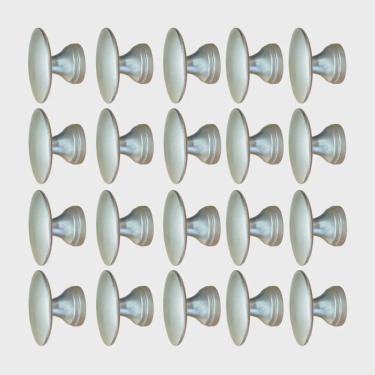 Imagem de Kit 20 Puxadores Para Móveis Porta Gaveta Armário Ponto Redondo
