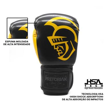 Imagem de Luva Boxe/Muay Thai Black Line Amarelo - Pretorian
