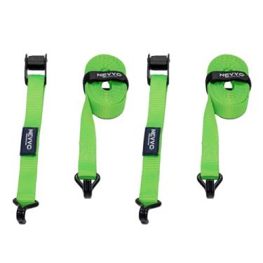 Imagem de Kit 2 Cintas De Amarração Para Prender Carga Gancho J 4 Metros 600kg NEVVO