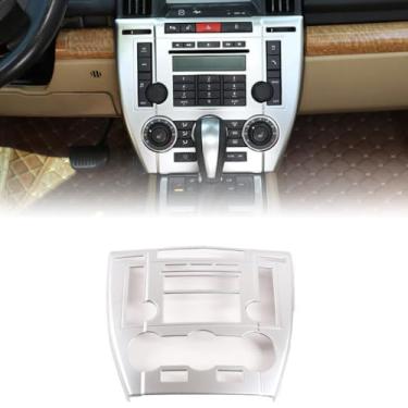 Imagem de HAGEZA Capa de painel de modo de ar condicionado ABS prateado, Forland Rove-r Freelander 2 2007-2012, controle central modo de ar condicionado botão moldura painel adesivo acessórios para carro