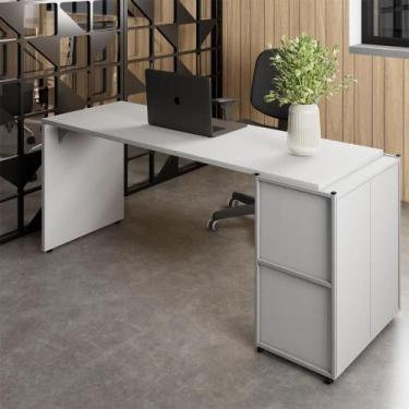Imagem de Mesa Escrivaninha 170cm x 60cm e Armário 2 Portas F5 Office - F5 Offic