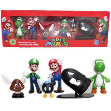 Imagem de Kit Action Figures Super Mario Bros 3-5cm - 6 Pers.