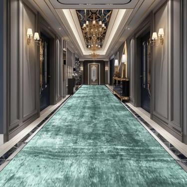 Imagem de Tapete longo de corredor, simples, de cor sólida, moderno, abstrato, decoração, lavável, para escada, corredor (120 x 200 cm, 47 x 78,7 pol./sem fiapos1)