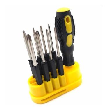 Imagem de kit 9pçs de Chaves de Fenda e Philips c/ estojo - Unyhome