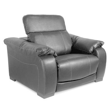 Imagem de Poltrona Reclinável Para Sala De Estar Living Line L07 Couro Preto - Mpozenato