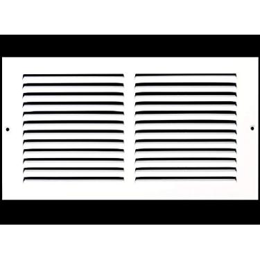 Imagem de HVAC Premium Grade de ar de retorno de 30 cm x 10 cm - parede lateral e teto - difusor de tampa de duto de ventilação HVAC - branco [dimensões externas: 13,75 W x 5,75''h]