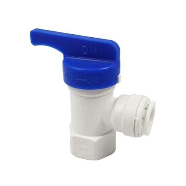 Imagem de NeoFit Tamanho do tubo OD de 3/8 polegadas x válvula de fechamento fêmea NPTF de 1/4 polegada, encaixe de encanamento de plástico push to connect da Neo-Pure (Push-fit 3/20.3 cm x 1/10.2 cm NPTF