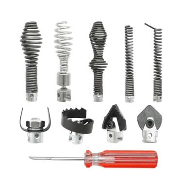 Imagem de Conjunto de 10 peças de cortador de cobra e trado serve para RIDGID C8 5/20.3 cm cabo de cobra de drenagem 62270