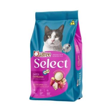 Imagem de Raçao Quatree Select Gatos Castrados Mix Carne 10,1Kg
