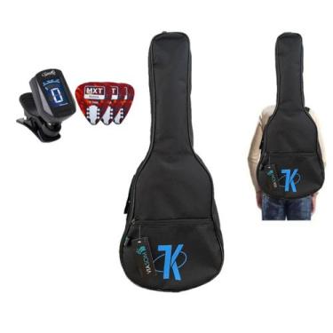 Imagem de Capa para Violão Clássico Com Abertura Lateral Mochila ViaSom Com Aces