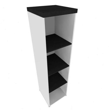 Imagem de Estante Natus Branca e Preta - Bramov