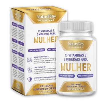 Imagem de Polivitamínico Mulher (30 Cápsulas) Natusday - Auxilia no funcionamento do sistema imune