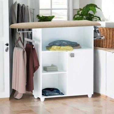 Imagem de Passadeira De Roupas Com Armário E Tábua De Passar Mariana Branco- Mabe Magazine