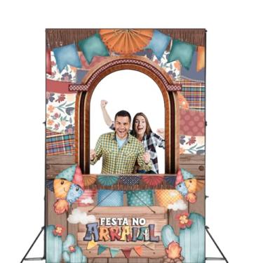 Imagem de Painel Fundo Interativo Vazado Festa Junina São João Tecido 1,50x2,20m (FIFJN0016)