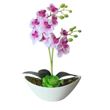 Imagem de Planta Artificial Arranjo Orquidea Suculenta (Lilás)